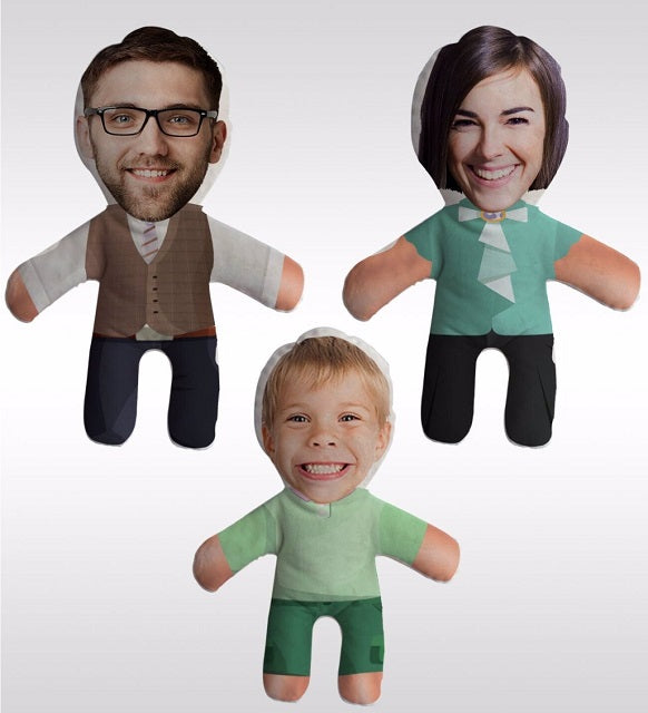 Personalized Photo Baby Pillow Set of 3 | Family of Three
