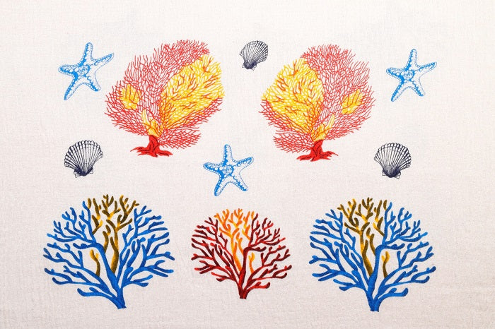 Mix Color Coral Printed Beach Towel