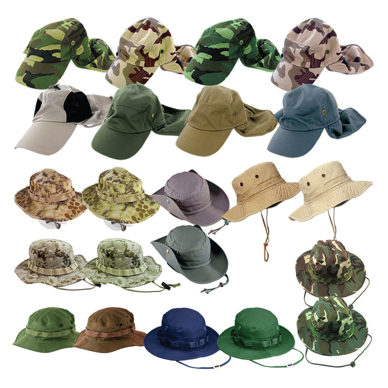 96 Pieces Hiking & Boonie Hats Display + Free Rack