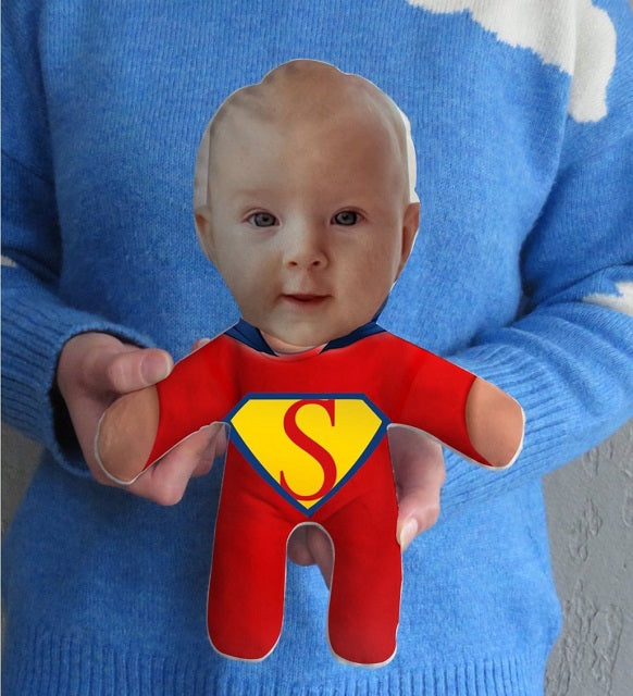 Personalized Photo Baby Pillow | Superhero Baby Design