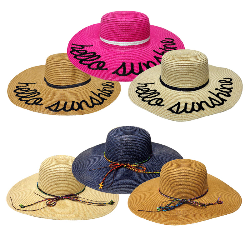 96 Pieces Summer Hats + Free Rack