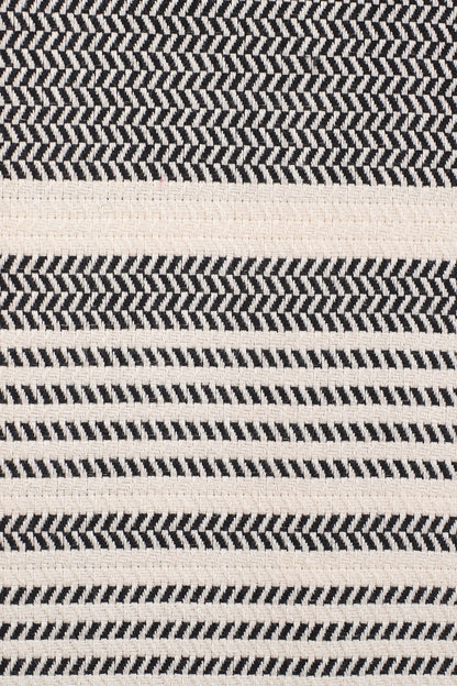 Black Color Hasir Pattern Design Beach Towel