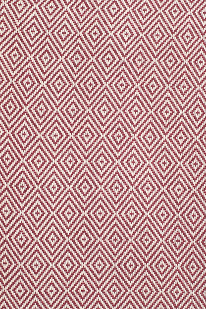 Claret Red Color Diamond Pattern Design Beach Towel