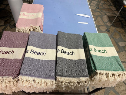 80 Pieces Personalized Embroidered Peshtemal Towel