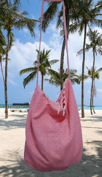 Peshtemal and Beach Bag in One 100% Cotton